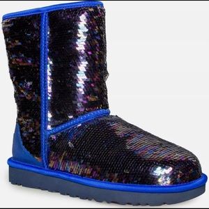UGG Classic Short Blue Sequin Women’s Boots